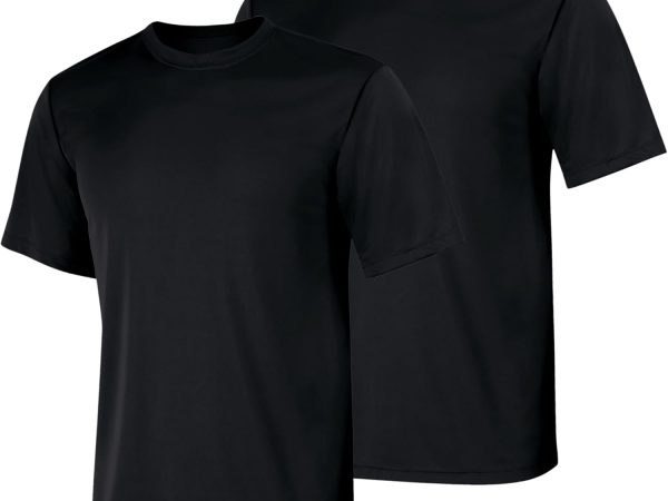Men's Cool Dri Performance T Shirt, Moisture Wicking Short Sve Tee, 40+ UPF Protection, 2 Or 5 Pack